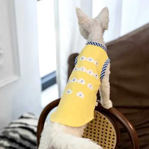 Breathable Sphynx Cat Vest Shirt for Hairless Cats