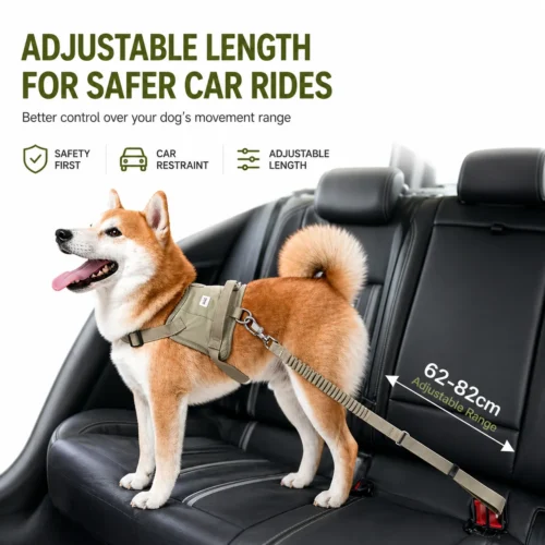 Dog Car Seat Belt | Adjustable Safety Travel Leash for Dogs