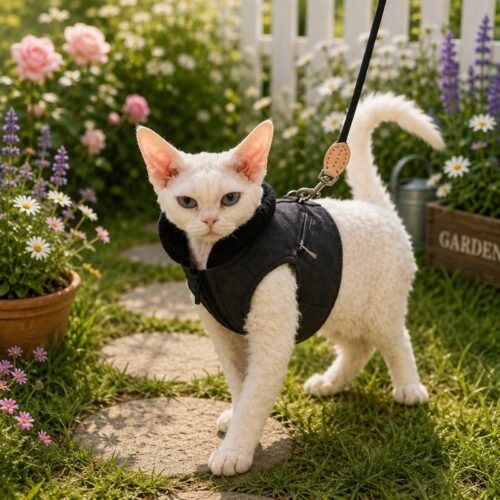 Escape Proof Cat Harness and Leash Set – Soft Breathable No-Pull Adjustable Vest for Kittens