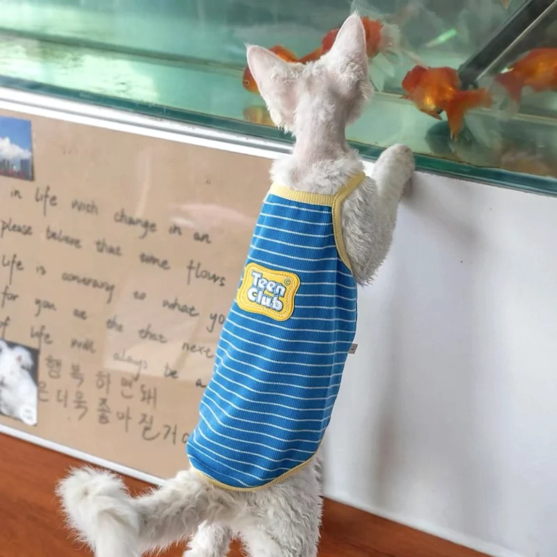 Breathable Sphynx Cat Vest Shirt – Soft Lightweight Clothes for Hairless Cats