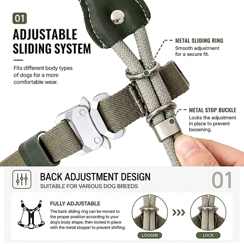 adjustable-escape-proof-dog-harness-system Escape Proof Dog Harness | Secure Adjustable Fit