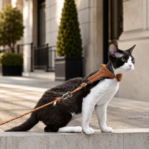 brown-sugar-cat-harness-outdoor-lifestyle Escape Proof Cat Harness & Leash Set – Soft Corduroy Adjustable Walking Harness