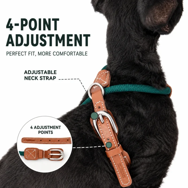 cat-harness-4-point-adjustment-feature Escape Proof Cat Harness and Leash Set – Lightweight Adjustable Walking Harness for Cats