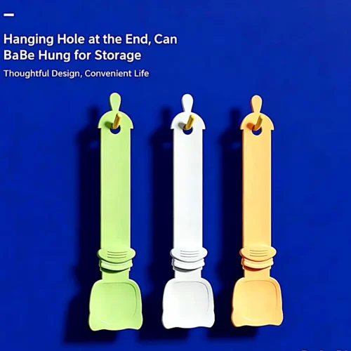 cat-treat-spoon-hanging-storage 2-Pack Cat Treat Feeding Spoon | One-Hand Squeeze Lickable Treat Dispenser