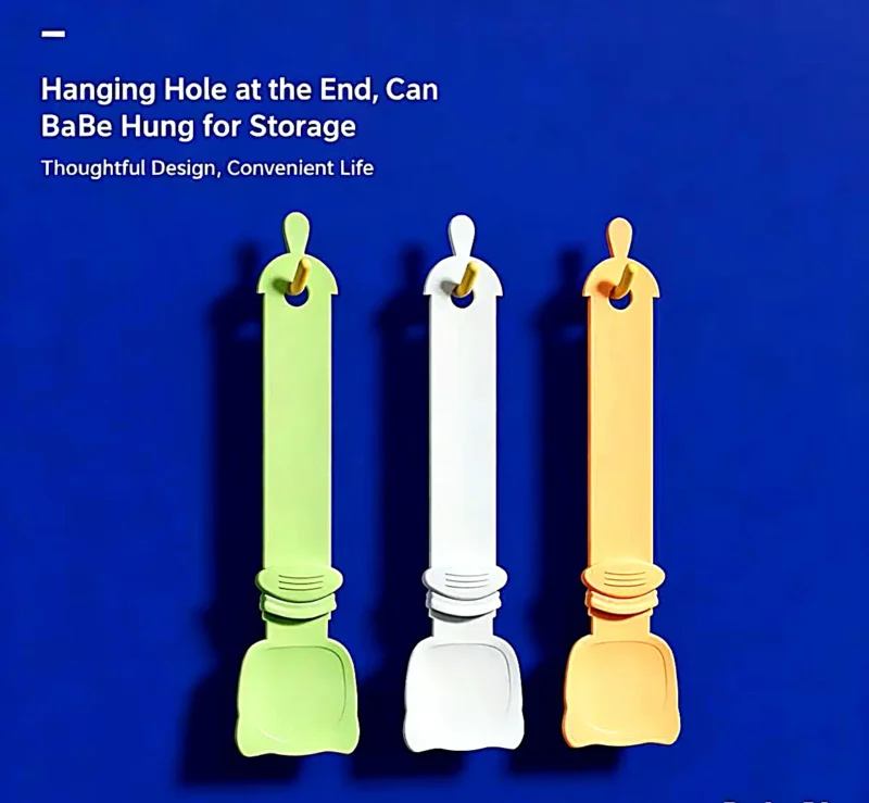cat-treat-spoon-hanging-storage 2-Pack Cat Treat Feeding Spoon | One-Hand Squeeze Lickable Treat Dispenser