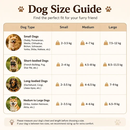 dog-carrier-size-guide Front-Facing Dog Carrier Backpack