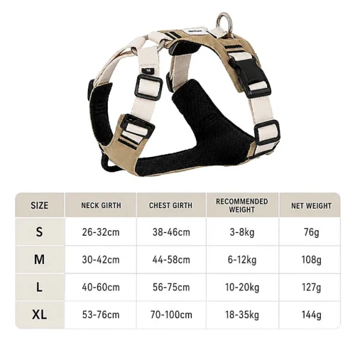 front-back-view-dog-harness No Pull Dog Harness Set | Escape-Proof Adjustable Dog Harness