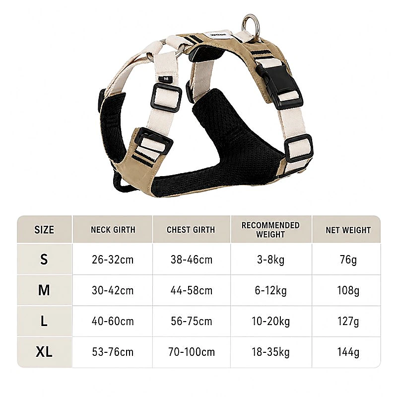 front-back-view-dog-harness No Pull Dog Harness Set | Escape-Proof Adjustable Dog Harness