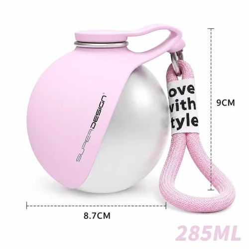 Portable Dog Water Bottle with Foldable Bowl