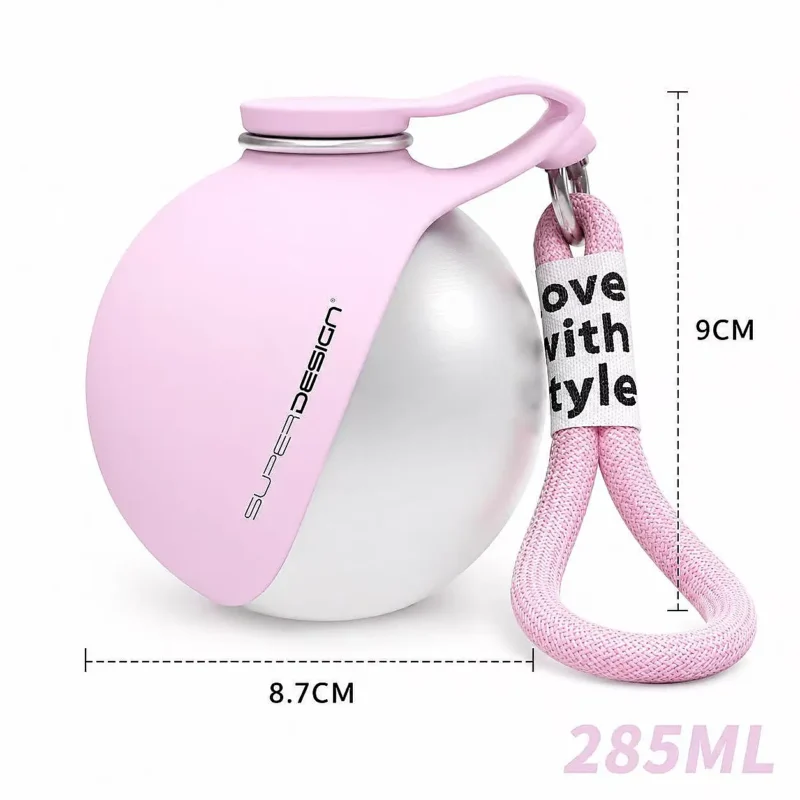 Portable Dog Water Bottle with Foldable Bowl