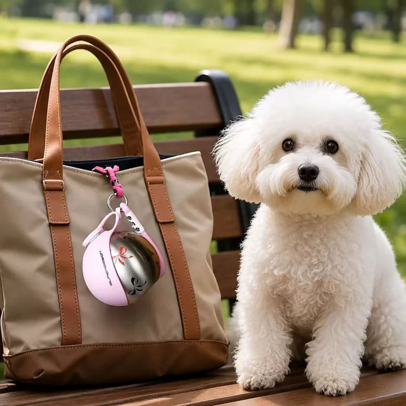 Portable Dog Water Bottle with Foldable Bowl
