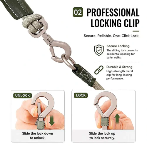 professional-locking-dog-leash-clip Escape Proof Dog Harness | Secure Adjustable Fit