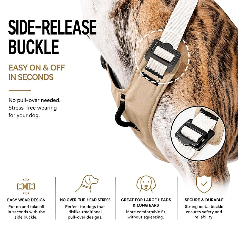 side-release-buckle-dog-harness No Pull Dog Harness Set | Escape-Proof Adjustable Dog Harness