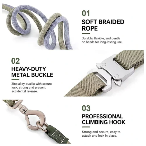 soft-rope-dog-harness-metal-buckle-features Escape Proof Dog Harness | Secure Adjustable Fit